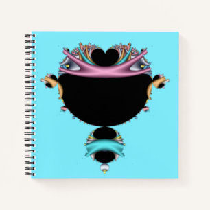 Cuaderno El famoso arte digital Mandelbrot Verde azulado y 