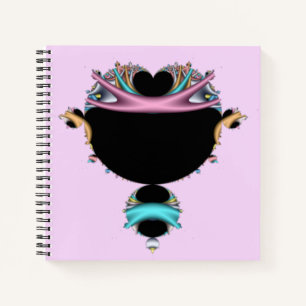 Cuaderno El famoso conjunto Mandelbrot rosa y Verde azulado