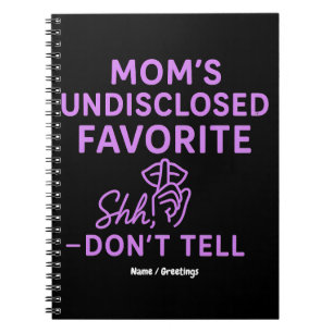 Cuaderno El Favorito No Revelado de Mamá Divertido Rosa Pur