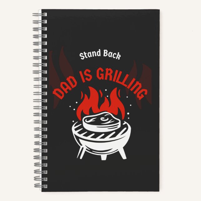 Cuaderno El Fiesta de parrilladas de barbacoa Stand Back Da (Anverso)