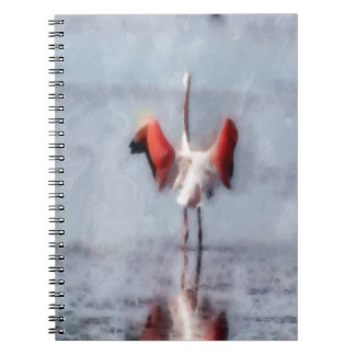 Cuaderno El flamenco rosado en acuarela