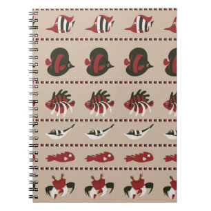 Cuaderno El fondo marino con vida marina - cangrejo y di