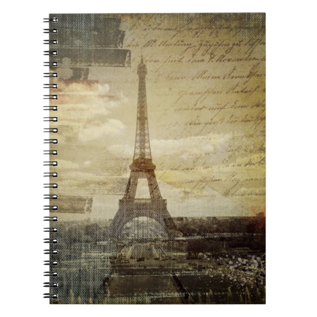 Cuaderno El francés scripts la torre Eiffel moderna de (Frente)