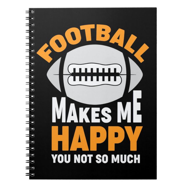Cuaderno El fútbol americano me hace feliz (Frente)
