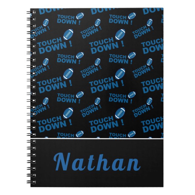 Cuaderno El fútbol azul afecta a la tipografía personalizad (Frente)