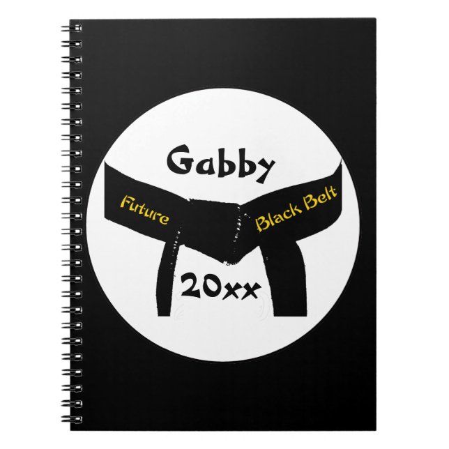 Cuaderno El futuro de las artes marciales con el cinturón n (Frente)