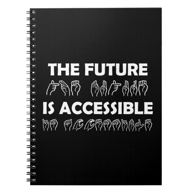 Cuaderno El futuro es lenguaje de Rótulo ASL accesible (Frente)