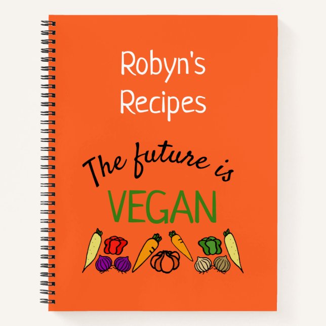 Cuaderno El futuro es VEGAN. Verduras. Su receta de nombres (Anverso)