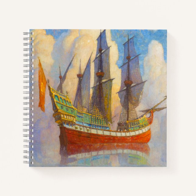 Cuaderno El Galeón de Oro de Newell Convers Wyeth (Anverso)