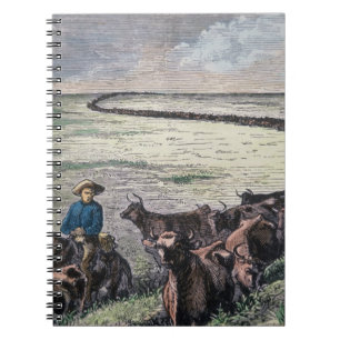 Cuaderno El ganado del fonolocalizador de bocinas grandes