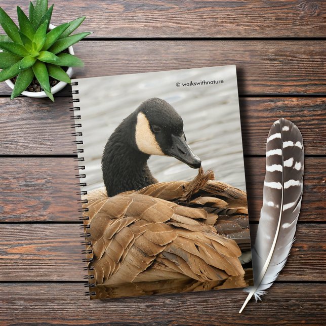 Cuaderno El ganso de Canadá en el lago (Canada Goose on the Lake Journal Cover Photo)