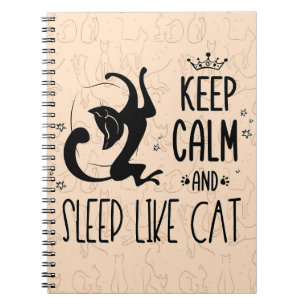 Cuaderno El Gato Amante Mantiene La Calma Y Duerme Como Gat