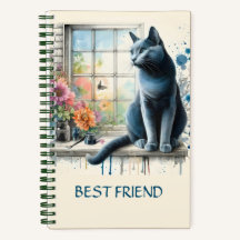 El gato azul ruso en las flores de color de las ve