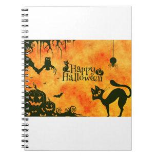 Cuaderno El Gato De Halloween Da Miedo A La Atmósfera
