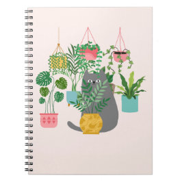 Cuaderno El gato entre plantas es gracioso