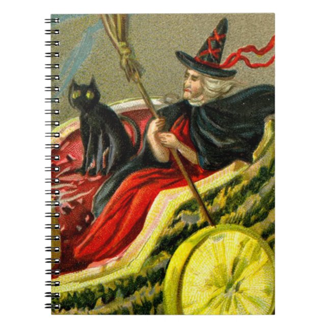 Cuaderno El gato negro y la bruja de Halloween (Frente)