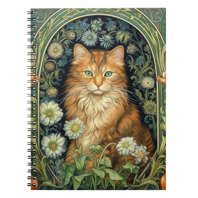 Cuaderno El gato rojo en el arte del jardín (Frente)