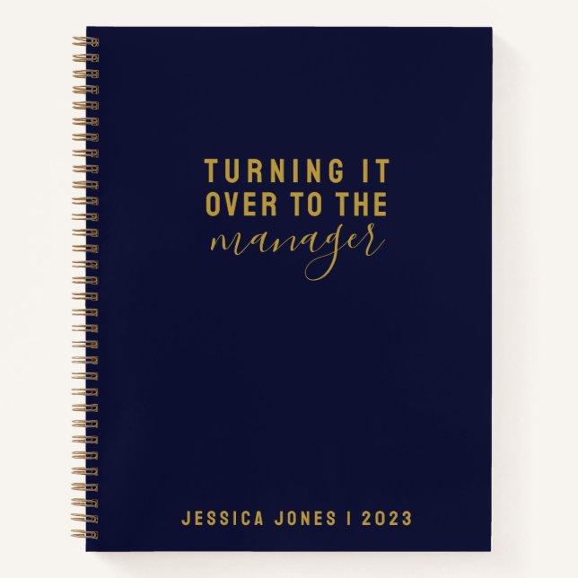 Cuaderno El Gestor Universal Elegante Ley Azul de Atracción (Anverso)