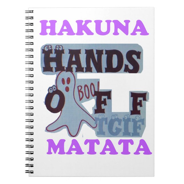 Cuaderno El GIF Hakuna Matata deja la cara graciosa de Boo (Frente)