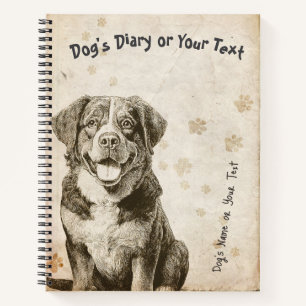 Cuaderno El Gigante Alpino: Perro de Montaña Suizo Grande