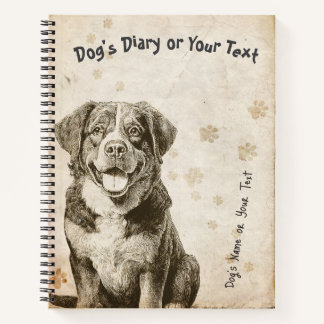 Cuaderno El Gigante Alpino: Perro de Montaña Suizo Grande