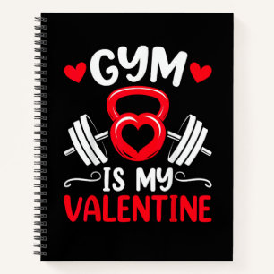 Cuaderno El gimnasio es mi corazón de San Valentín Entrenam