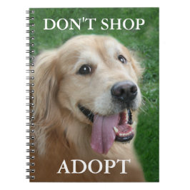Cuaderno El golden retriever no hace compras adopta rescate