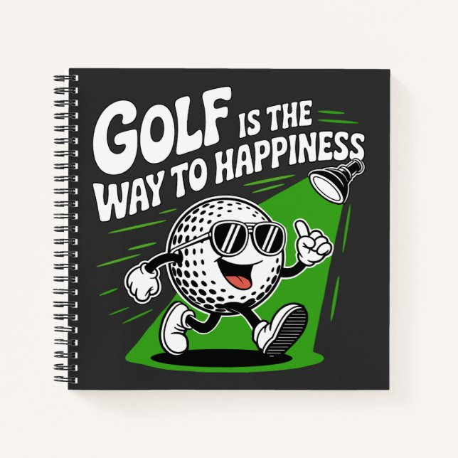 Cuaderno El golf es el camino a la felicidad (Anverso)
