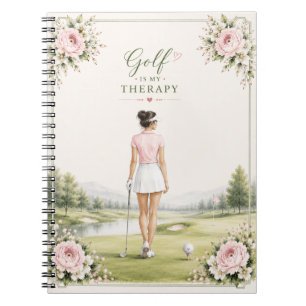 Cuaderno El golf es mi terapia para golfista femenina