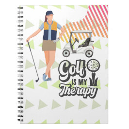 Cuaderno El golf es mi terapia para Lady golfer