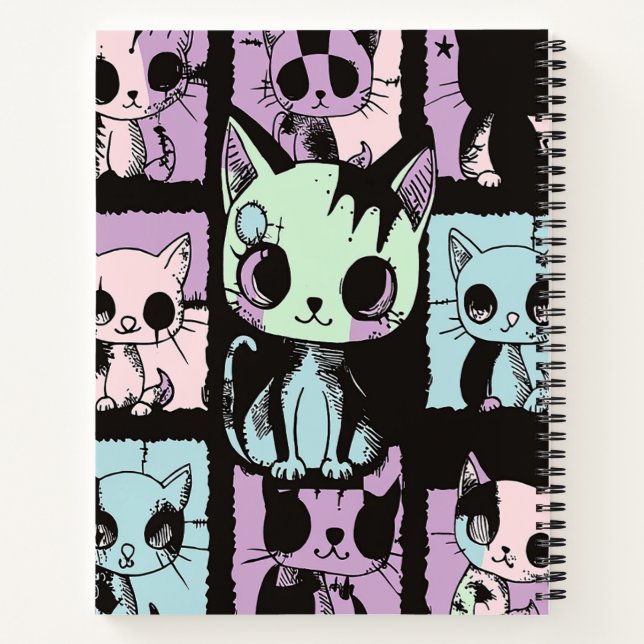 Cuaderno El Gótico Kawaii Pastel Patchwork Gótico Creepy (Reverso)