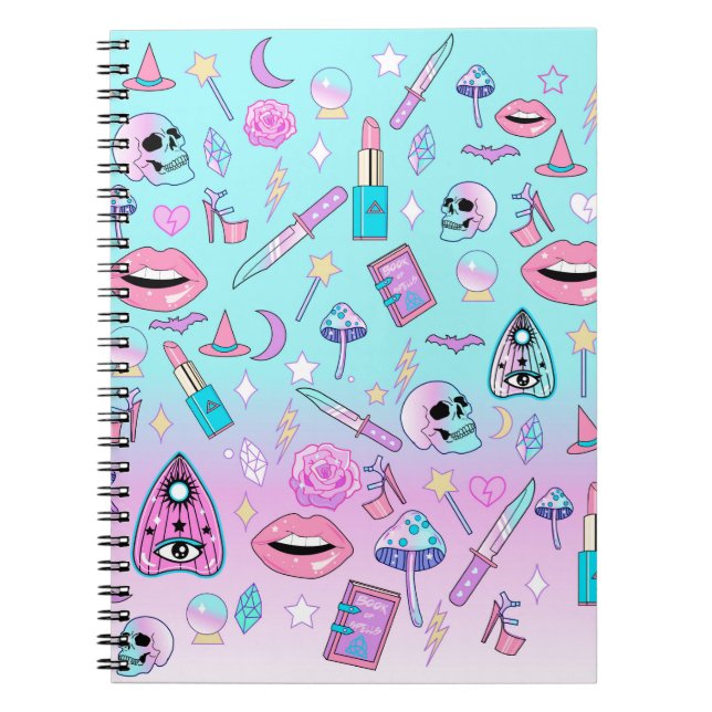 Cuaderno El Gótico Pastel Brujero y espeluznante Kawaii (Frente)