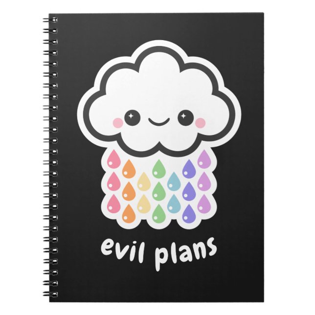 Cuaderno El Gótico Pastel Kawaii Cloud Evil Planes (Frente)