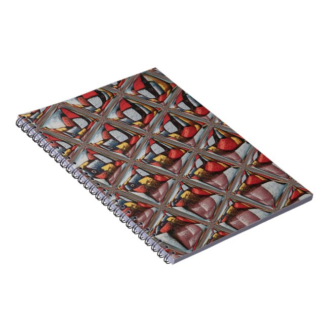 Cuaderno El Grabado en relieve Ash Gray Maroon revisado: Un (Lado Derecho)