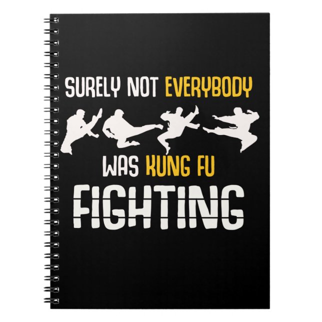 Cuaderno El gracioso Chiste de Artes Marciales Kung Fu luch (Frente)