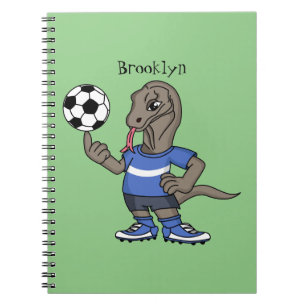 Cuaderno El gracioso personalizado de fútbol del dragón Kom