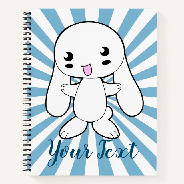 Cuaderno El gran Personalizado de Kawaii Bunny (Anverso)