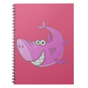 Cuaderno El gran tiburón Personalizado rosado