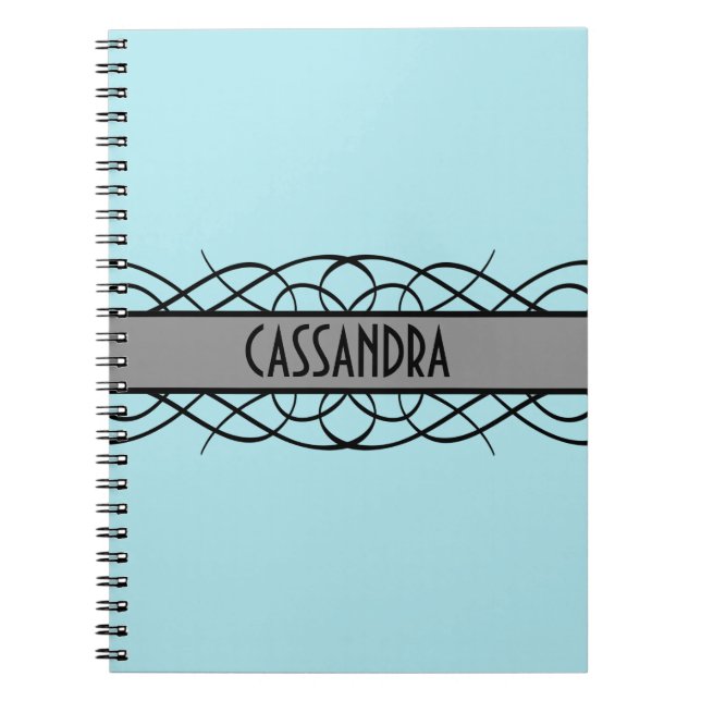 Cuaderno El gris deco florece (Frente)