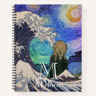 Cuaderno El grito en la noche estrellada de la gran ola