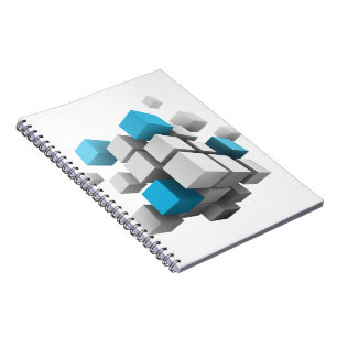 Cuaderno El grupo flotante de cubos de SlipperyJoe varía en