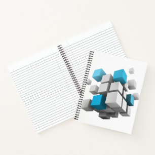 Cuaderno El grupo flotante de cubos de SlipperyJoe varía en