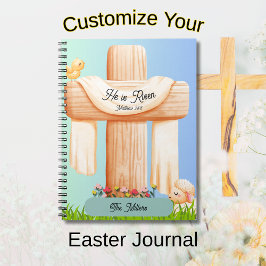 Cuaderno Él ha resucitado Mateo 28:6 Cruz cristiana