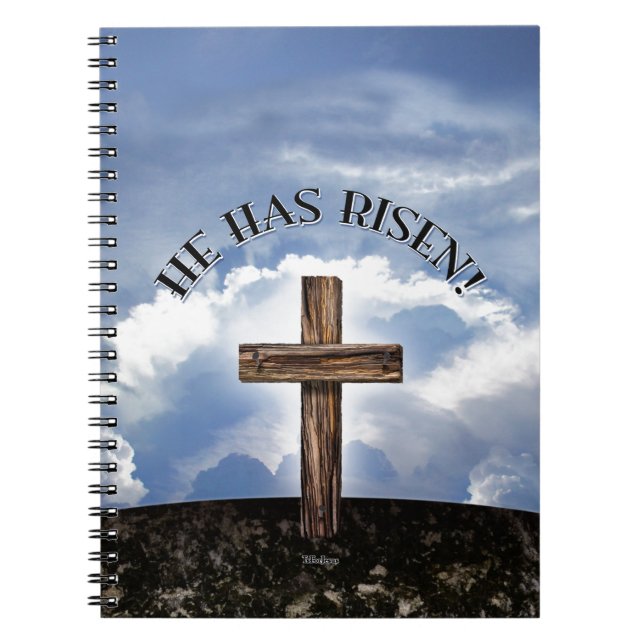Cuaderno Él Ha Resucitado Rugged Cruz Cielo (Frente)