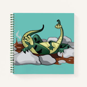 Cuaderno El Hadrosauro Está Relajado En Un Jacuzzi.