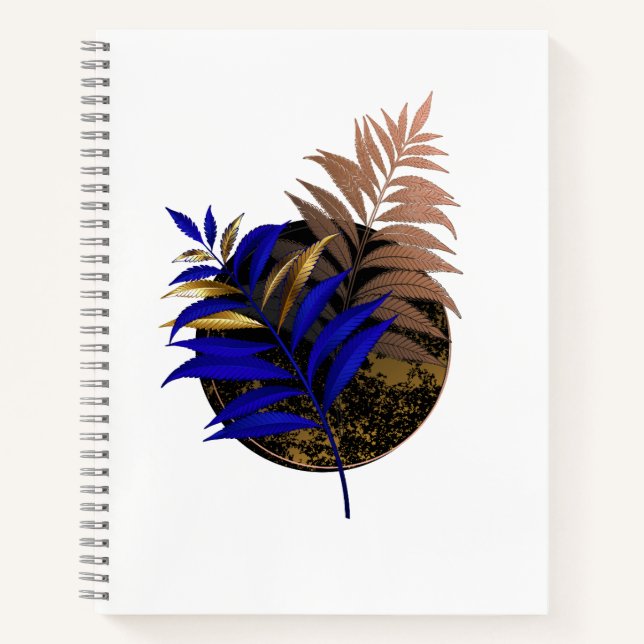 Cuaderno El helecho azul en círculo negro (Anverso)