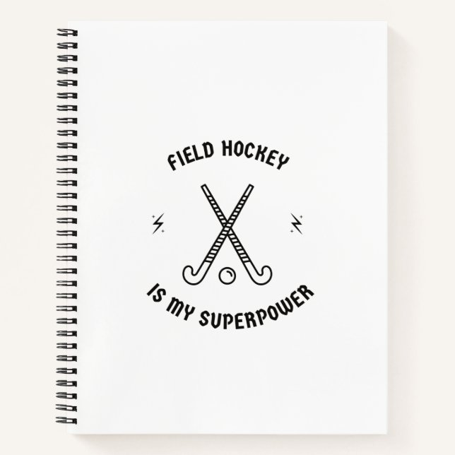 Cuaderno El hockey es mi superpotencia (Anverso)