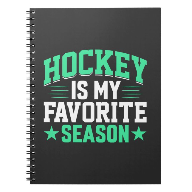 Cuaderno El hockey es mi temporada favorita (Frente)