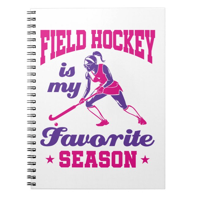 Cuaderno El hockey sobre hierba es mi temporada favorita (Frente)