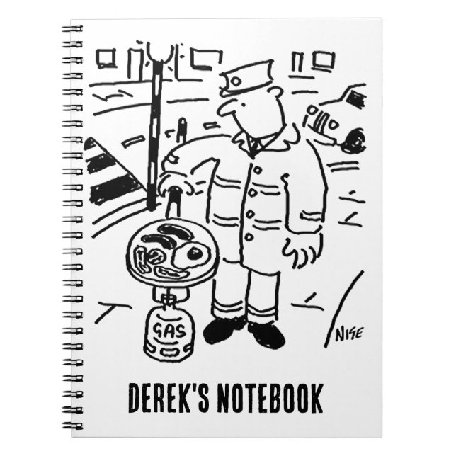 Cuaderno El hombre de la piruleta está cocinando su desayun (Frente)